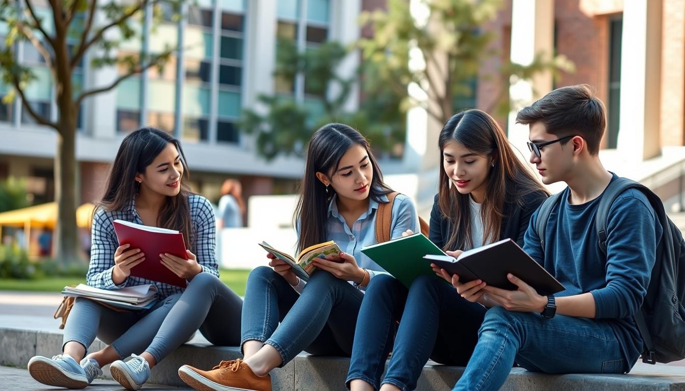 Modern university campus for students